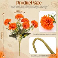 Bouquets de fleurs boule de chrysanthème en soie artificielle maman fausses mamans centres de table décor pour la maison à l'extérieur Faux soie durable