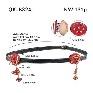 เข็มขัดหนังรูปผีเสื้อ QK-B8241 พร้อมที่กระตุ้นหัวนมแบบโลหะ เข็มขัดรัดหน้าอกแบบสวมใส่ได้ ชุดชั้นในอีโรติกสำหรับผู้หญิง - Product Image 6