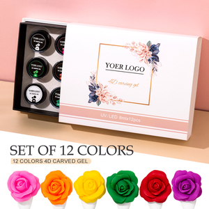 Private Label Wholesale Flower UV Nail Art 4D Carving Nail <strong>Gel</strong> Paint Sculpture Nail <strong>Gel</strong> Uv Solid Carve <strong>Gel</strong> - Product Image 3