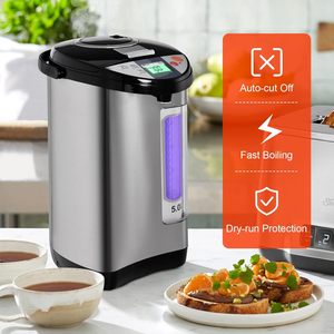 Đa chức năng 5L Ấm đun nước điện thép không gỉ nước nóng quả an toàn khóa 5 Nhiệt độ cài đặt hẹn giờ chức năng điện - Product Image 5