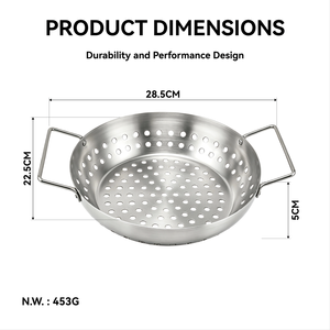 Ustensiles de barbecue pour la cuisine en plein air, plaque de cuisson réutilisable antiadhésive, plaque de cuisson ronde en fer - Product Image 2