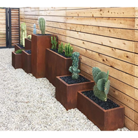 Desain Pot Tanam Logam Corten Steel Murah untuk Dekorasi Taman