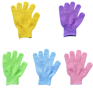 Gants de bain à cinq doigts, serviette de douche exfoliante pour le corps, pour enfants et usage domestique, gants de nettoyage élastiques pour le dos - Product Image 3
