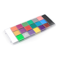 Kit de peinture corporelle et visage à base d'huile naturelle non toxique, 20 couleurs, 10 pinceaux pour maquillage de fête et peinture corporelle