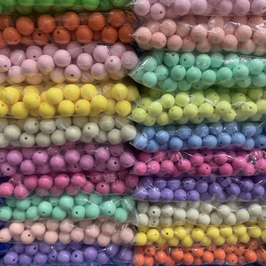 Cuentas Redondas de Acrílico Coloridas de 6-20 mm para Hacer Pulseras, Cuentas de Plástico Tipo Chicle, Cuentas Sueltas al por Mayor para Manualidades - Product Image 1