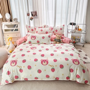 베스트셀러 도매 프린트 침대 시트 맞춤형 침구 세트 꽃무늬 침대 시트 퀸 사이즈 - Product Image 3