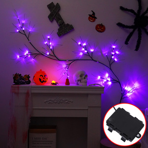 Lampe Led en rotin, 2m, 48 Led, étanche, fonctionnant sur batterie, lumière constante avec minuterie, pour décoration intérieure de noël et de mariage - Product Image 4