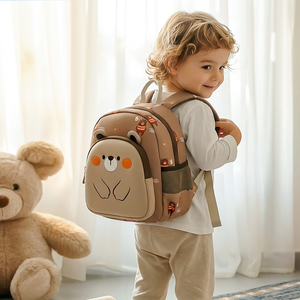 Mochila Escolar Infantil con Diseños de Conejo y Oso, Muestra Gratuita, Producción de Neopreno, para Niños y Niñas de 3 a 6 Años, Dibujos Animados para Exteriores - Product Image 2
