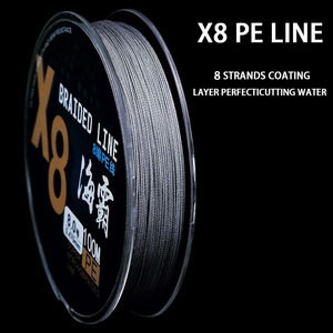 Línea de Pesca Trenzada Monocromática X8 de 100 m, Hilo Trenzado Multifilamento X8 de Polietileno - Product Image 6