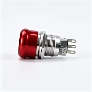 Interruptor de Parada de Emergencia Metálico con Bloqueo IP65, Botón Pulsador para Control de Seguridad en Sistemas de Horno - Product Image 2