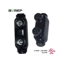 Connecteur de câblage électrique multi-branche isolé Barep homologué UL 2/0-6 AWG 600V double tension AL/CU pour la distribution d'énergie