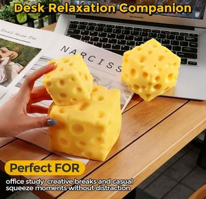 Cheese <b>Squishy</b> (6cm),Cheese Block Squeeze Toy,<b>Squishies</b> Stress Relief Fidget Toy (2.4 Inch) - Product Image 5