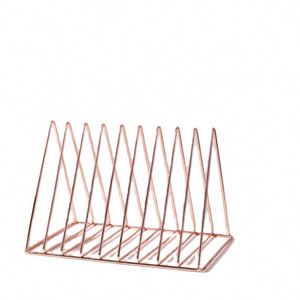 Metal Desktop Bookshelf Office Book Holder Decoration Storage Home Decoration Creative Simple Magazine <b>Rack</b> - Product Image 1