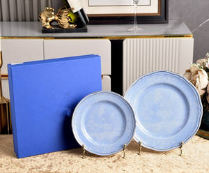 Juego de Platos de Porcelana de Lujo Estilo Europeo con Diseño Floral Retro de 2 Piezas para Decoración y Cena, Ecológico - Product Image 4