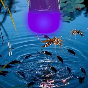 Modern Purple Light Solar Planting Bulb Rechargeable Insect Trap for Fish Ponds Garden Outdoor Lighting PC Lamp Body Material - Product Image 6