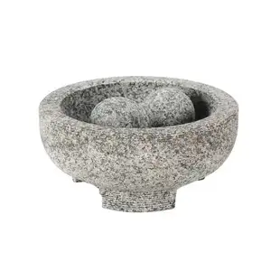 Suministro de fábrica 20*9cm reutilización herramienta de piedra de cocina ajo cocina granito mortero morteros