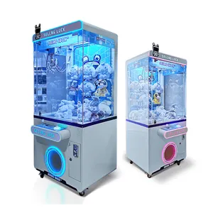 Amusement Crane Game Machine Münz betriebene transparente Klauen maschine Puppe Blue Claw Crane Machine