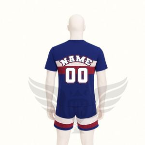 Uniforme de Fútbol Sublimado para Hombre al por Mayor, Camiseta de Fútbol con Cuello en V y Pantalones Cortos, Ropa Deportiva Personalizada para Equipos - Product Image 4