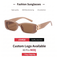 Lunettes de soleil unisexes tendance de style coréen, monture carrée rétro, protection UV400, légères et durables, lunettes de soleil à la mode