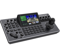 Controlador PTZ Universal con Joystick 4D, Pantalla LCD de 5.5 Pulgadas, 4Kp30, 7 Atajos de Cámara, Grabación de Rutas, PoE, HDMI, Directo de Fábrica para Estudio y Transmisión en Vivo