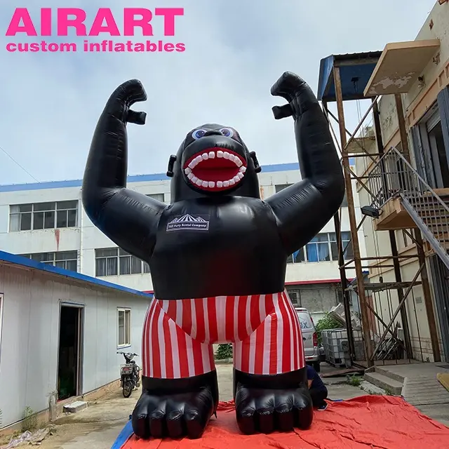 Huge billboards cartoon figure inflatable gorilla standing monkey blow up balloon for sale