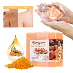 Venta al por mayor eliminación de manchas oscuras naturales blanqueamiento cúrcuma jengibre jabón de cúrcuma <span class=keywords><strong>casero</strong></span> - Product Image 4