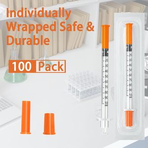 29 30 31 32 Gauge Safety <b>Disposable</b> Insulin <b>Syringe</b> for Animals 0.5ml & 1ml - Product Image 2