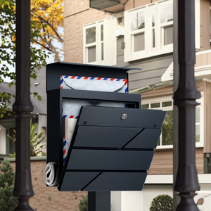 Hiện đại treo tường kim loại hộp thư với Key Lock cho căn hộ & bưu kiện giao hàng Nhôm & thép nhà sử dụng hộp thư - Product Image 4