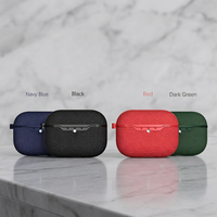 Étui pour écouteurs Air 4 en TPU à motif litchi, couleur unie de luxe, compatible avec la recharge sans fil, pour Air Pro2 / Pro3 / Air2 / 3 / 4