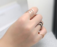 Ensemble de bagues empilables en acier inoxydable pour femmes, bagues à Double bande creuse et ajustable, à la mode, nouveauté