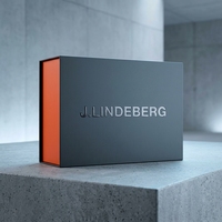 Boîte cadeau rigide de luxe noir mat et orange avec logo personnalisé, boîte cadeau magnétique en papier pour vêtements et électronique