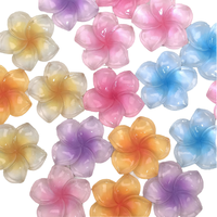 Accessori per decorazioni per gioielli e Scrapbooking con fiori in resina colorata Plumeria