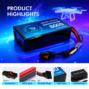 Аккумулятор CALH Custom High Voltage FPV 8S 30.4V 8000mAh LiPo, 30.4V 8Ah 30C, для FPV дронов 7-10 дюймов и БПЛА - Product Image 3