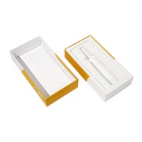 Maßgefertigte Starre Karton-Geschenkbox mit Glanzlaminierung und Prägung für Elektrische Zahnbürsten-Blisterverpackung, Beschichtetes Schwammfutter, Deckel und Boden