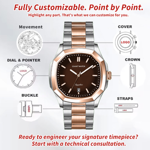 Luxuriöse Maßgefertigte OEM-Uhr S16 5ATM Wasserdicht Hochwertige 42mm Edelstahl Quarzuhr - Product Image 2