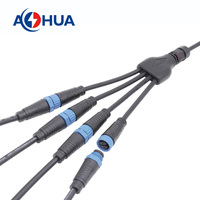 Modules d'éclairage Led Power 2Pin DC Connector M16 Assembly Y Splitter Screw Cable Connector IP68 Nylon Distributor