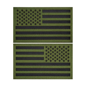 Parche reflectante infrarrojo de la bandera estadounidense, insignia de camuflaje CP para hombro izquierdo y derecho con gancho y bucle - Product Image 2