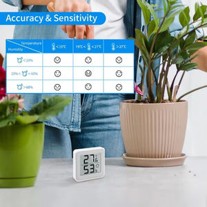 Higrômetro Elétrico Medidor De Umidade De Temperatura Precisão Calibração <span class=keywords><strong>Sensor</strong></span> De Temperatura LCD Mini Termômetro Interno - Product Image 4