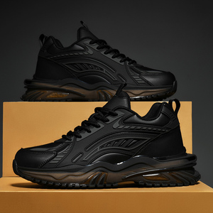 Chaussures de sport montantes décontractées pour hommes, style papa, avec semelle en caoutchouc TPU, imperméables, respirantes, en cuir microfibre, pour la marche - Product Image 6