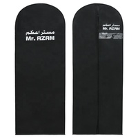 Housse de protection pour robe en tissu non tissé écologique, avec impression de logo personnalisé et poignée