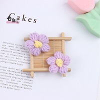 Vente en gros de fleurs en crochet multicolores patchs de fleurs en tricot au crochet faits à la main pour la décoration de vêtements