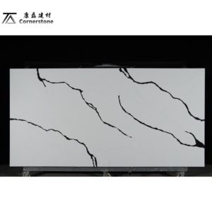 Cornerstone giá nóng Trắng calacatta rắn bề mặt tấm đá cho nhà bếp hàng đầu - Product Image 1