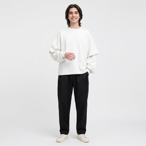 Veste à Capuche Surdimensionnée à Double Fermeture Éclair de Haute Qualité Impression Bouffante Polaire Coton Sweats à Capuche Zippés pour Hommes Fabricants de Vêtements - Product Image 1