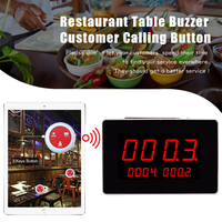 Système d'appel de serveur sans fil portable en gros Barre de boutons d'appel Système de serveur d'appel de magasin de restaurant
