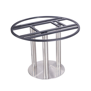 Stainless Steel <b>Table</b> <b>Legs</b> 580 720 Round Brushed Finish For Dining <b>Table</b> Support - Product Image 4