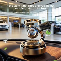 Diffuseur d'air frais pour voiture, diffuseur de parfum rotatif à énergie solaire en alliage, aromathérapie, parfum longue durée, désodorisant