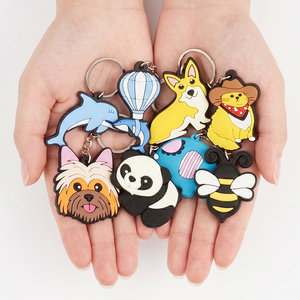 Wholesale Most Popular Promotional Classroom Prizes Minimalist Cartoon Cute <b>Keychain</b> Charms with Customized logo - Product Image 2