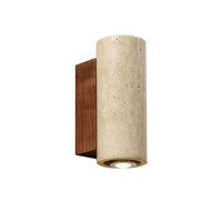 Lampu Dinding LED Travertine kuning untuk ruang tamu kamar tidur Hotel koridor Wabi Sabi dekorasi Sconce samping tempat tidur pencahayaan dudukan