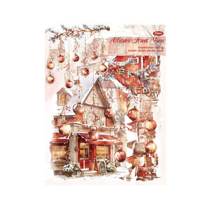 Hot Paper Trace Snowflake Falling Corner Series Pet Landscape Sticker Pack Retro Ins Diary Diy Escena Decoración Pegatinas. - Product Image 5