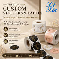 Autocollant rond personnalisé OEM avec logo, rouleau d'étiquettes adhésives en feuille d'or pour boîte cadeau, sceau d'enveloppe, emballage de commande pour boutique